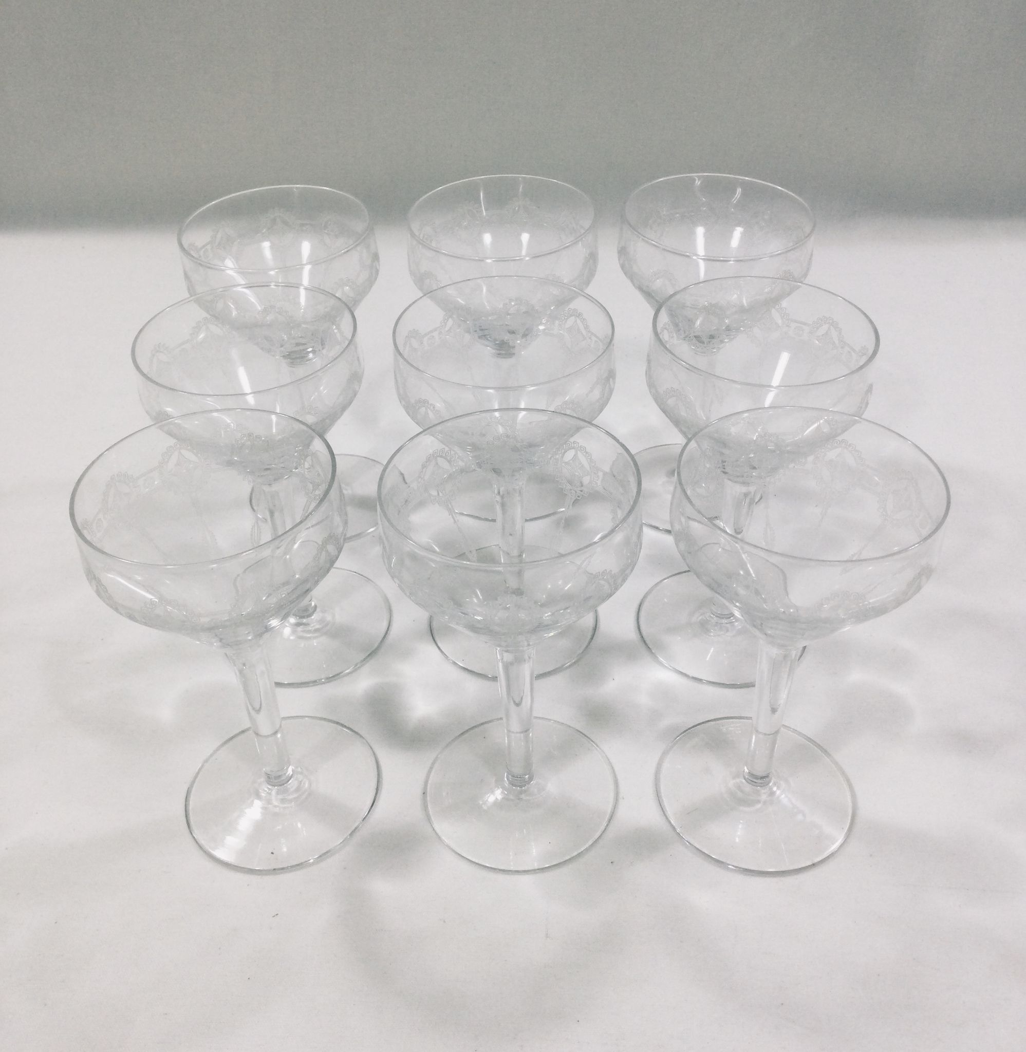 Art deco crystal glass service