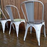 3 tolix style chairs