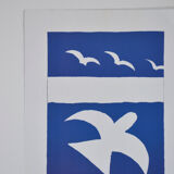Lithographie oiseaux moderne de Georges Braque
