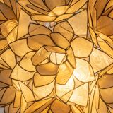 Capiz Shell Lotus Ball Table Light Germany, 1960s