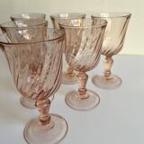 Pink wine glasses