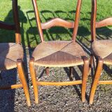 6 old mulched chairs in fruitier