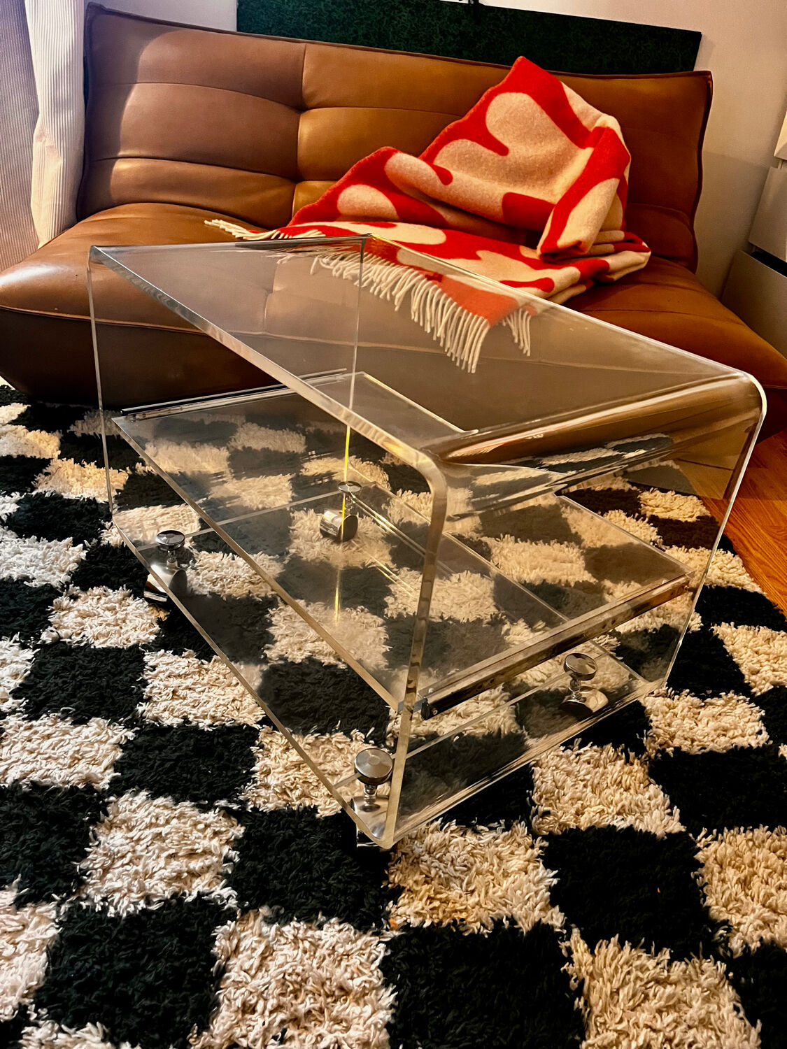Plexiglass coffee table
