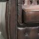Brown cowhide leather Chesterfield 3-seater sofa in English style