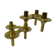 Set of 2 golden Nagel candleholders