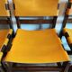 Chaises bois et cuir des années 70