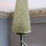 Italian brass and art glass chandelier, 1970s