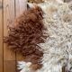 Small sheepskin, raw, brown and beige, authentic