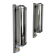 Pair of vintage modernist wall lights, chrome and sandblasted glass, France 1930