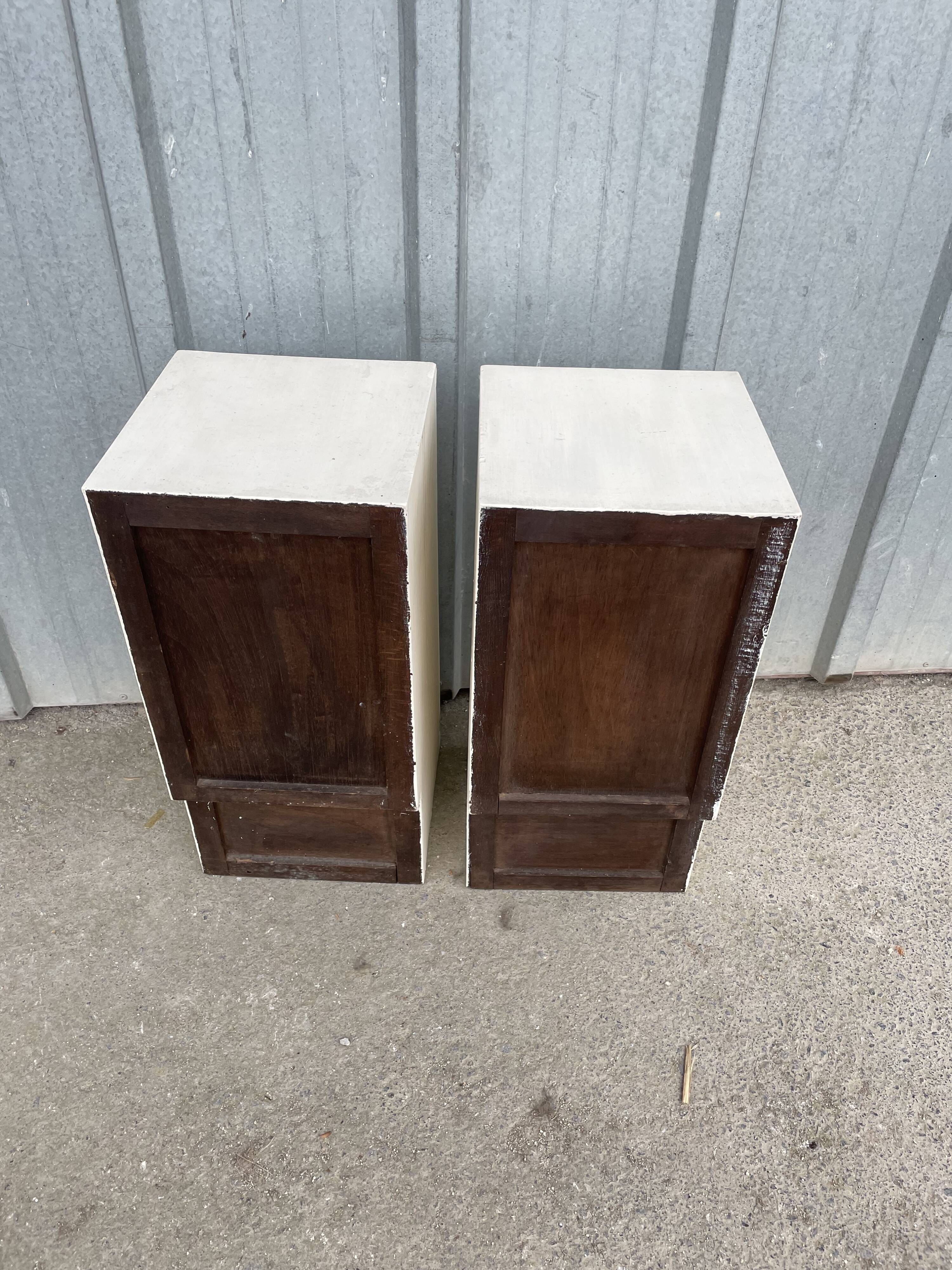 Set of 2 small 50s bedside tables
