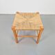 Vintage Danish Rope Stool in Beech, 1960s