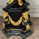 Pair of Moorish vasque holders, lacquered and gilded Venetian sculptures, circa 1880.