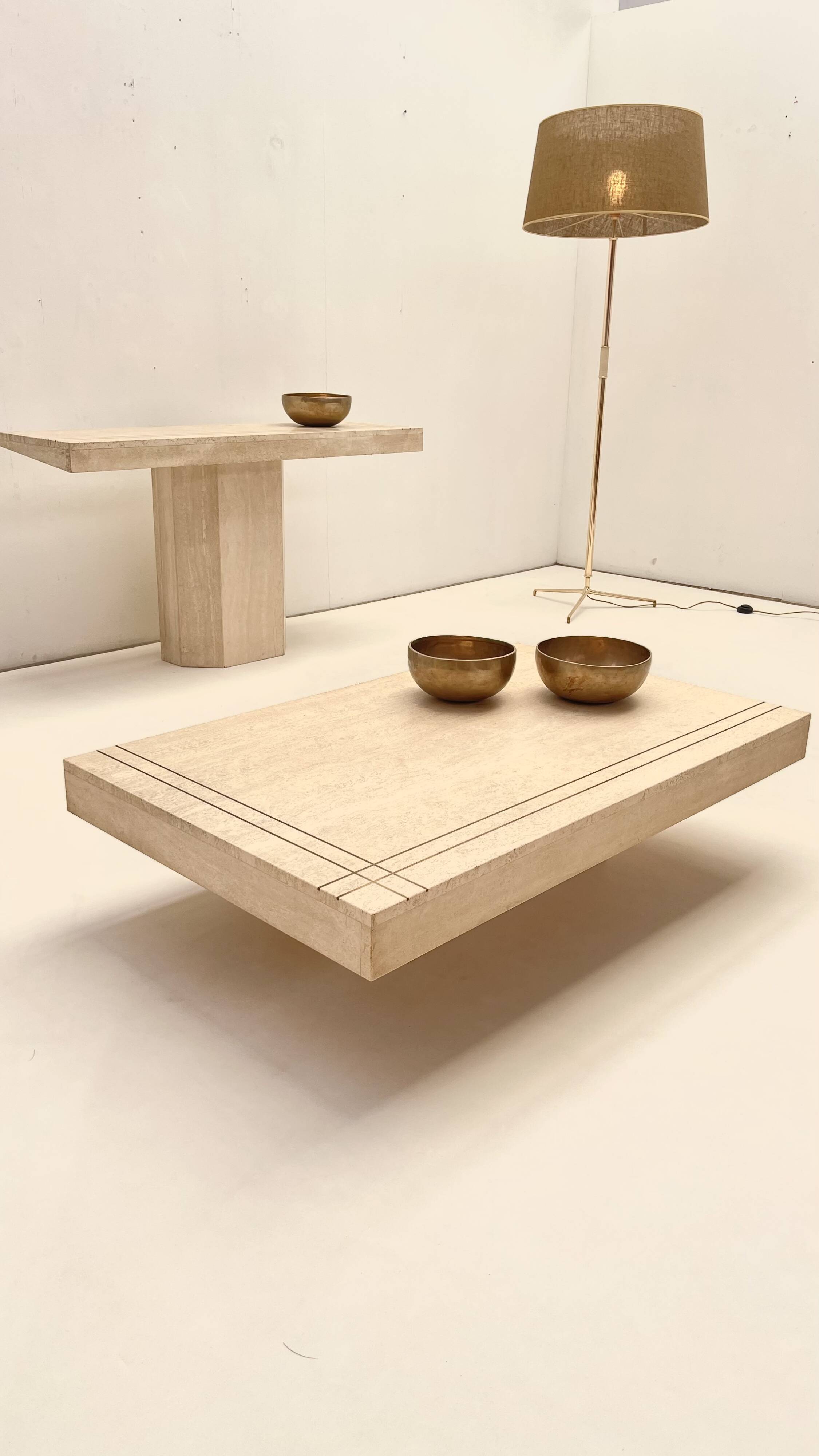 Travertine Coffee table 1960's Italy
