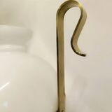 Lampe de table Vecchia Marina en verre opalin et laiton, 1950