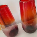 Vases en verre multicolore