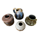 Set of 4 vintage French and German vases - Strehla, Vallauris, Steuler