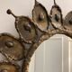 Brutalist brass and copper mirror 1960 design