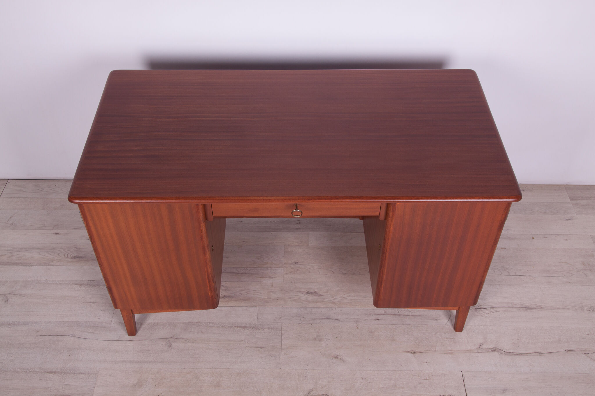 Art Deco Freestanding Teak Desk, 1960s