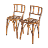 Pair of Vintage Cannée chairs - France, 1960