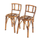 Pair of Vintage Cannée chairs - France, 1960
