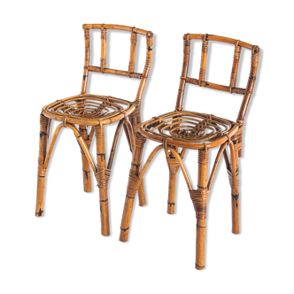 Pair of Vintage Cannée chairs - France, 1960