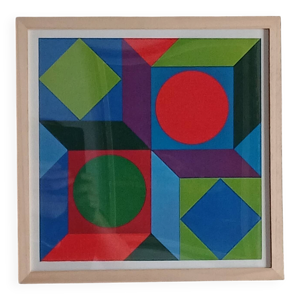 Tableau Vintage Art Optique - cadre