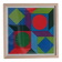 Tableau Vintage Art Optique - Kinetic Geometry - Wooden Frame 30x30cm