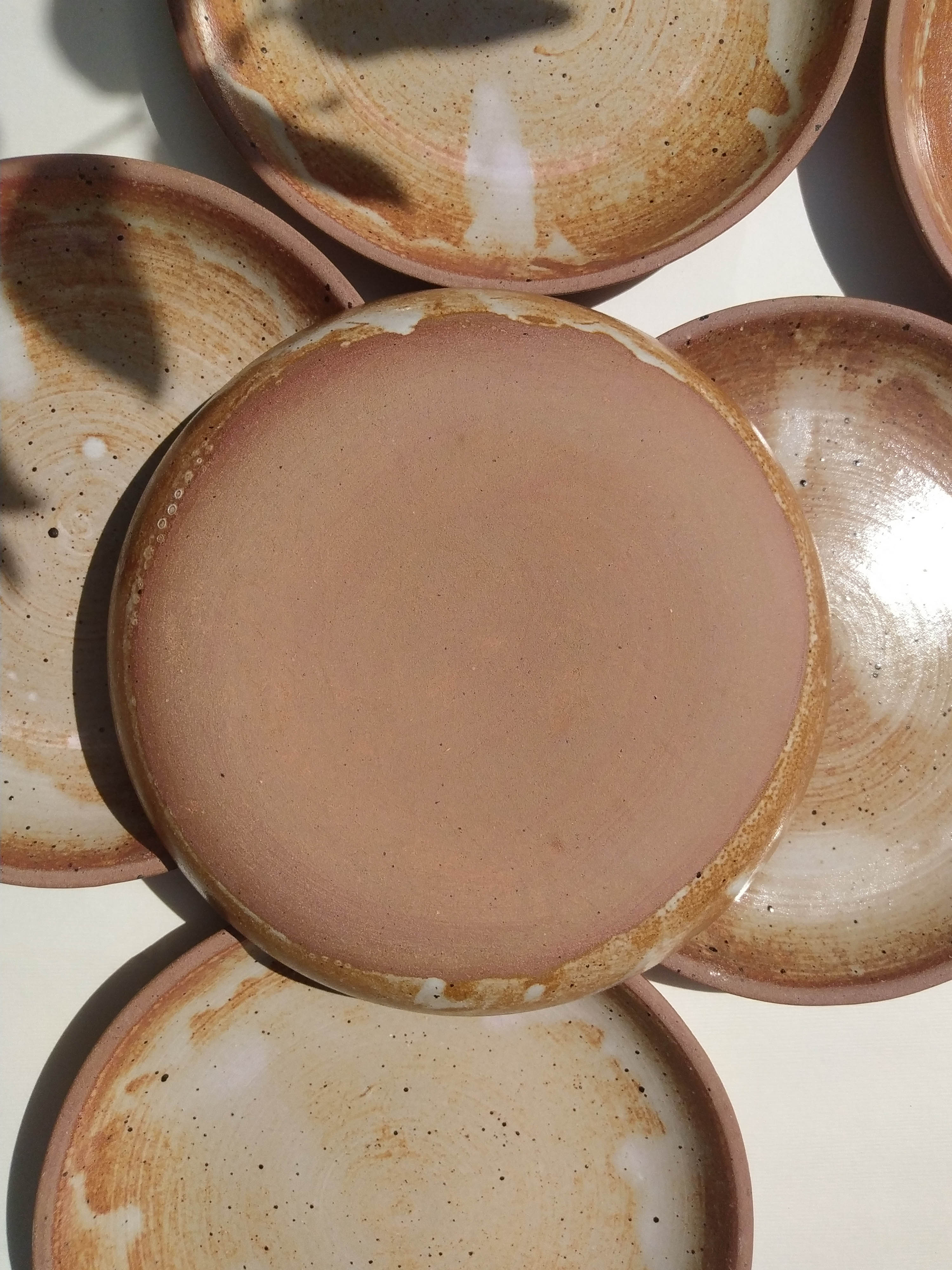 Vintage stoneware dessert plates