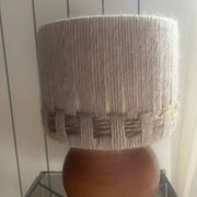 Vintage elm lamp