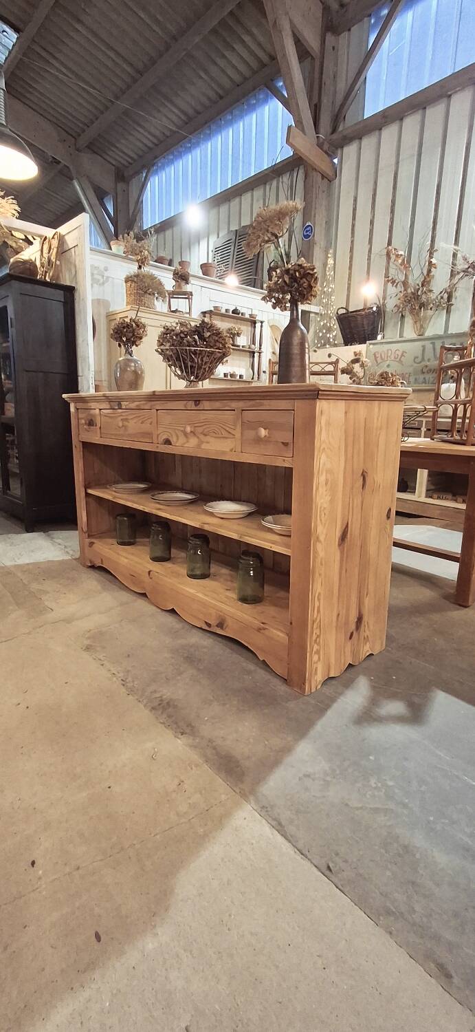 Open buffet in fir wood