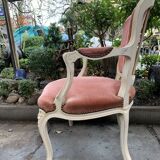 Pink velvet convertible chair
