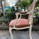 Pink velvet convertible chair