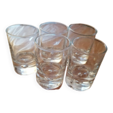 lot de 5 verres shooters a fond lourd