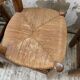 Set of 4 oak and straw chairs Dudouyt 1940