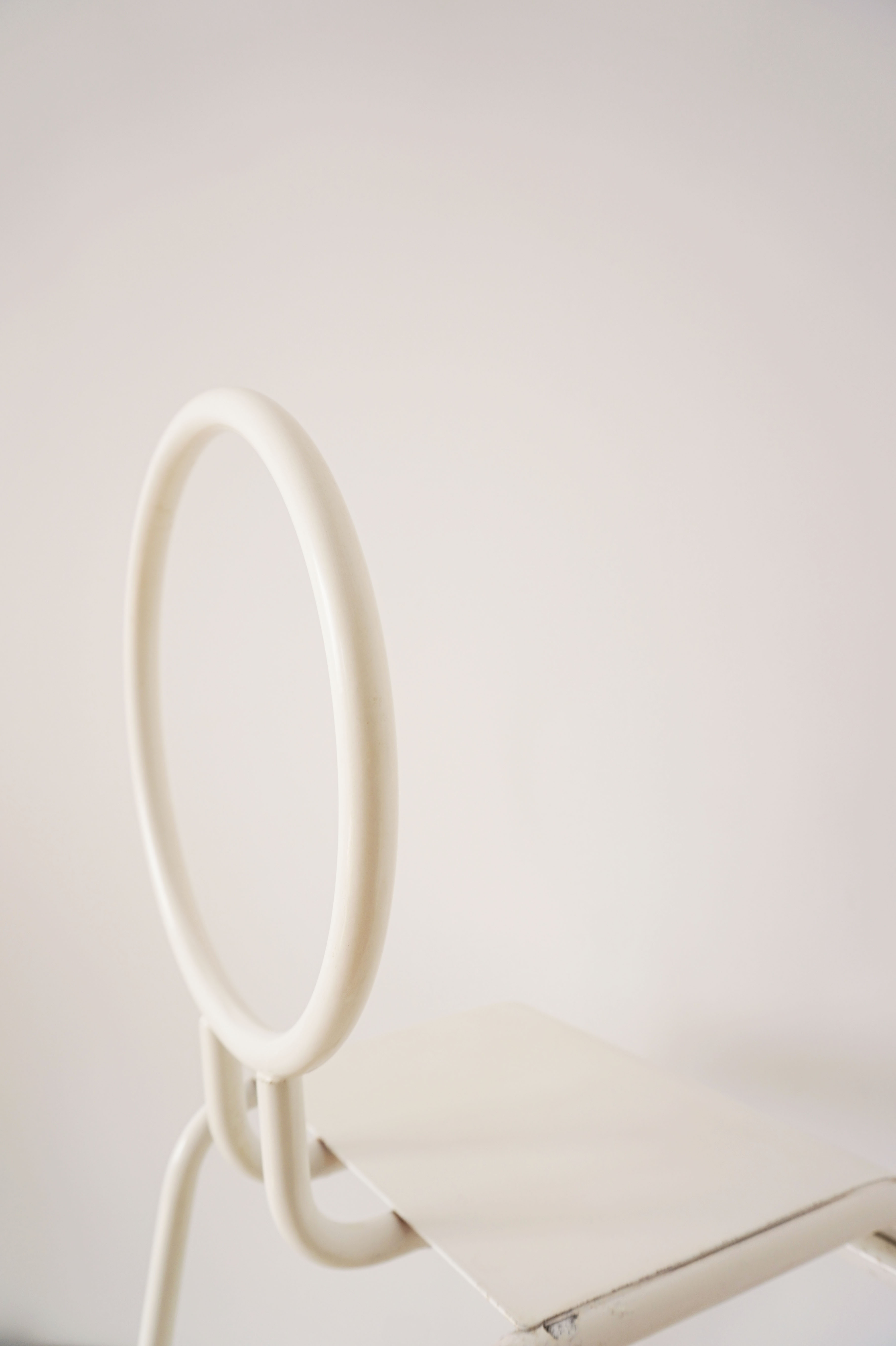 Vintage white metal children's chair