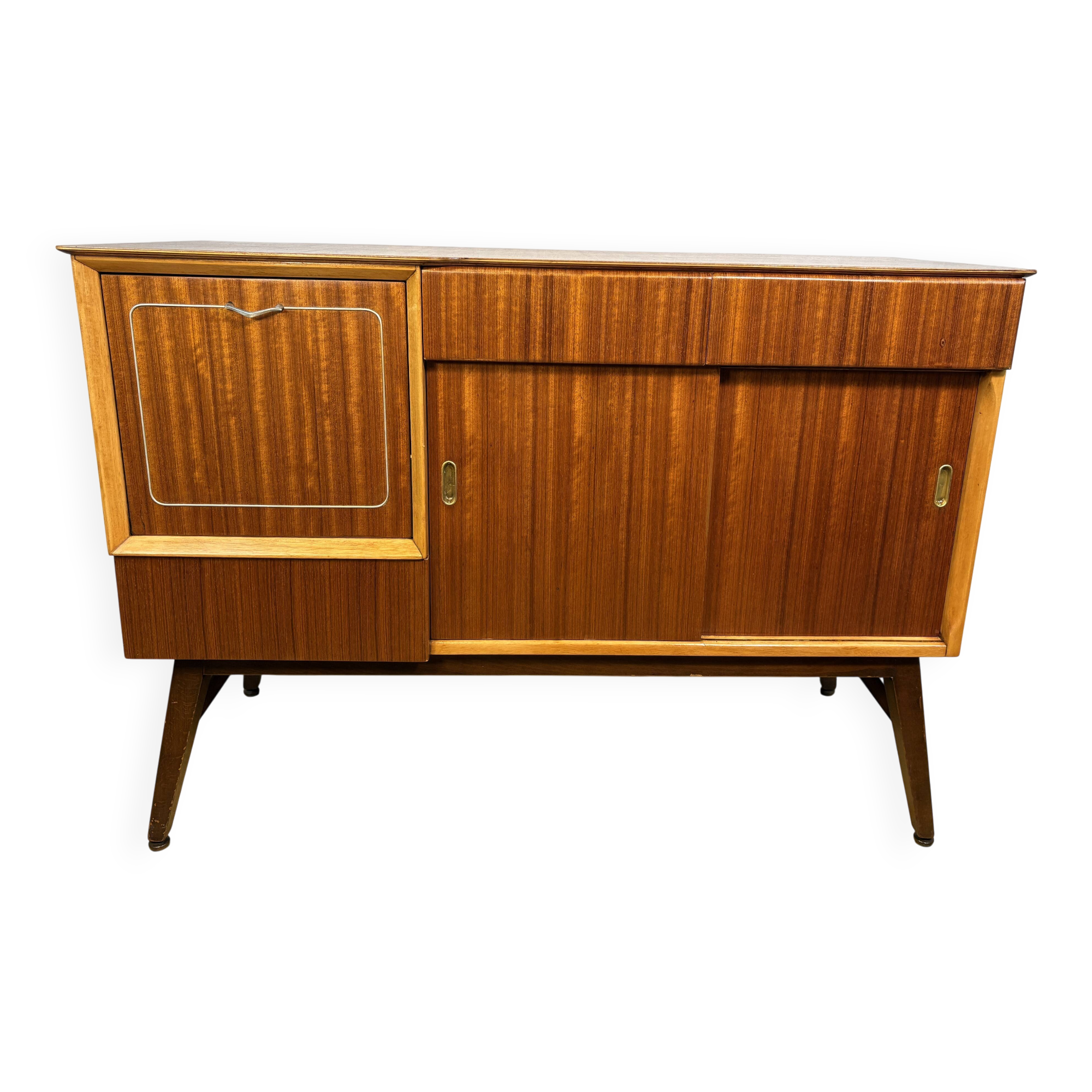 Mid-Century Retro Vintage Teak Cocktail Credenza / Sideboard by Beautility