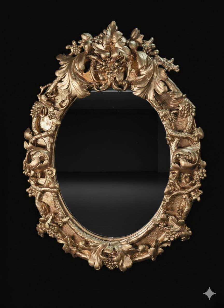 Louis XV rococo style gilded mirror, 130×100cm
