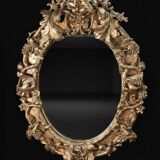 Louis XV rococo style gilded mirror, 130×100cm