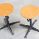 Friso Kramer two cirkel Ahrend swivel stools, 1960s