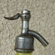 Siphon glass faceted yellow, blown, Art Deco period, dated 1934, FILLIAT, Maisons Alfort, very old and rare