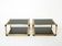 Pair of Italian coffee tables Alberto Smania bamboo brass 1970