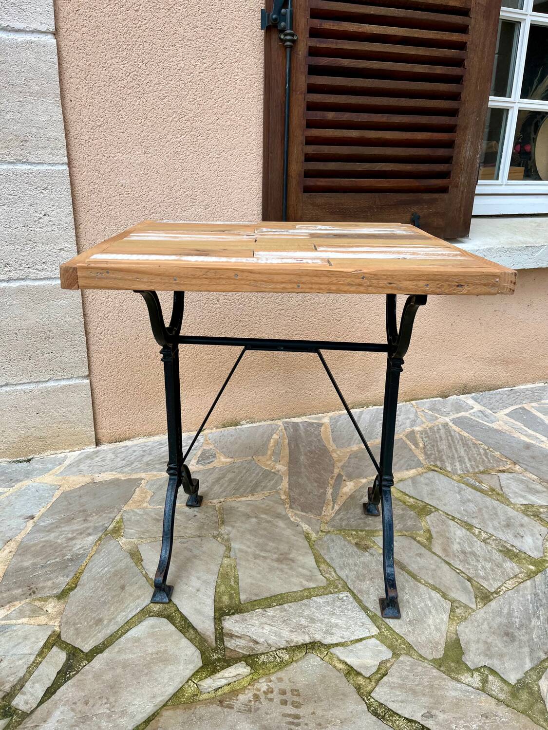 Industrial bistro style table