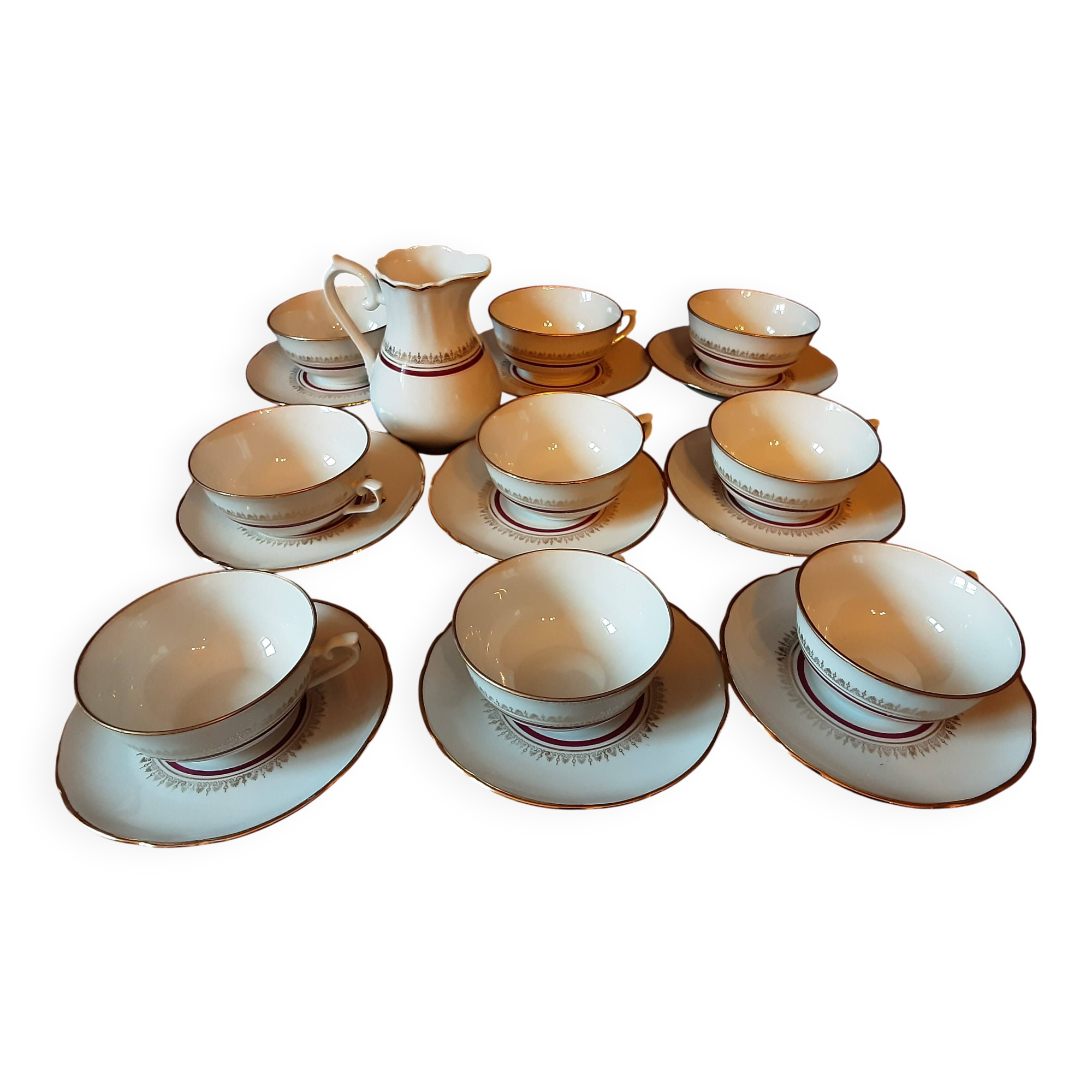 Ensemble à café F D véritable porcelaine