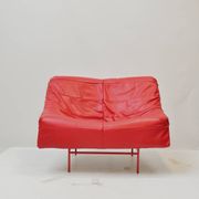 Vintage Montis Butterfly lounge chair by Gerard van den Berg in red leather