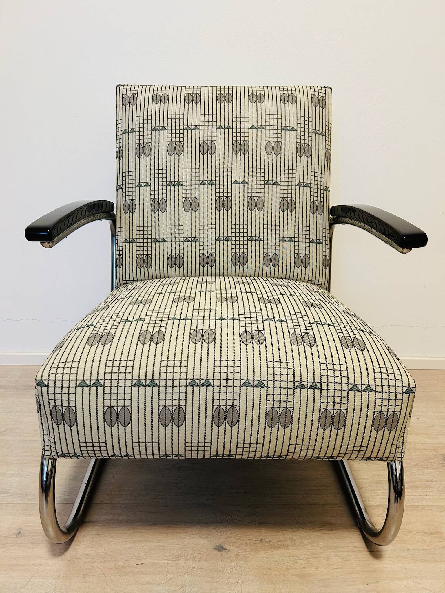 Pair of Mücke-Melder Fn24 bauhaus tubular steel chairs