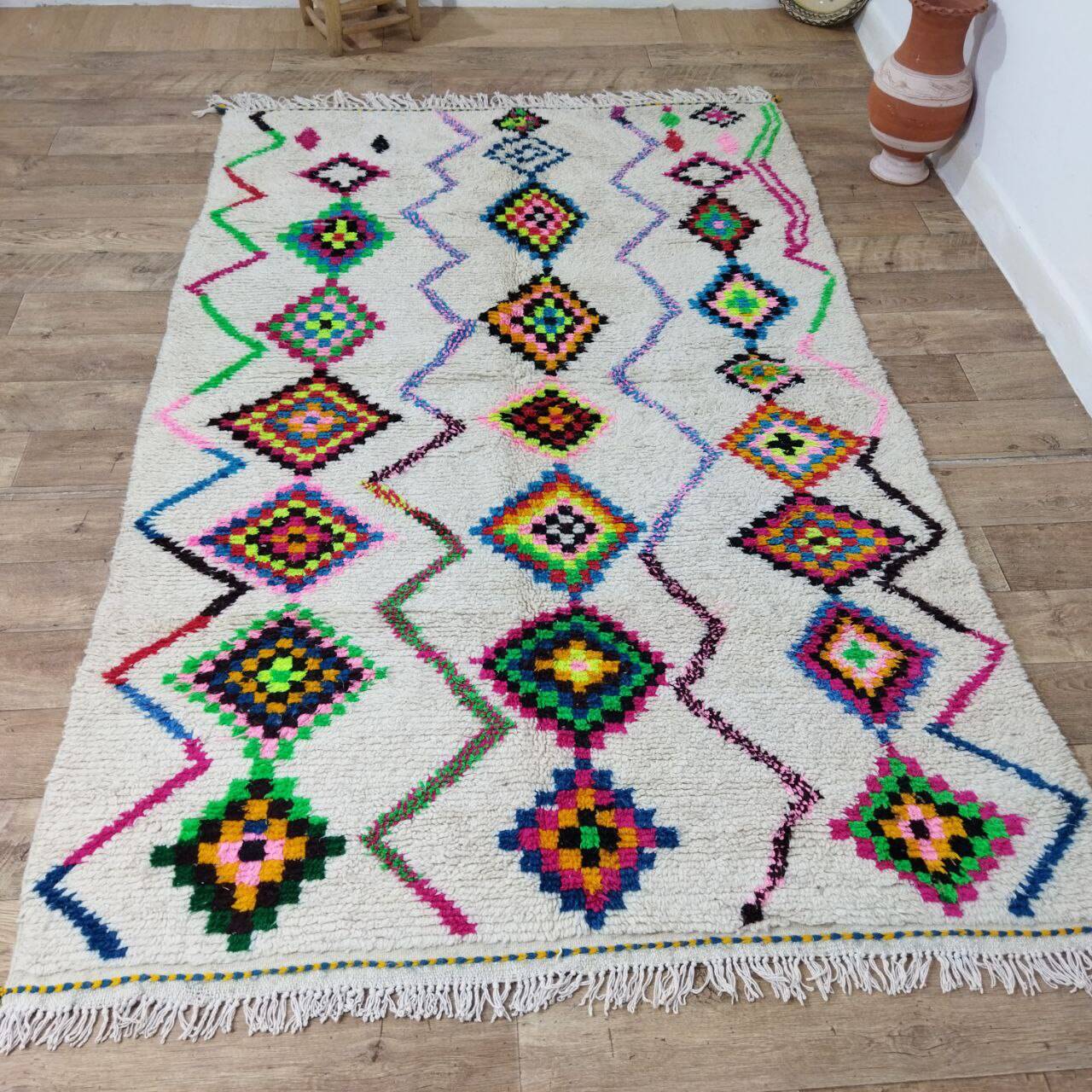 Handmade Moroccan Berber rug 260 X 162 CM