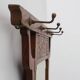 Art Nouveau Oak Coat Rack with Mirror and Floral Carvings, Belgium, circa 1