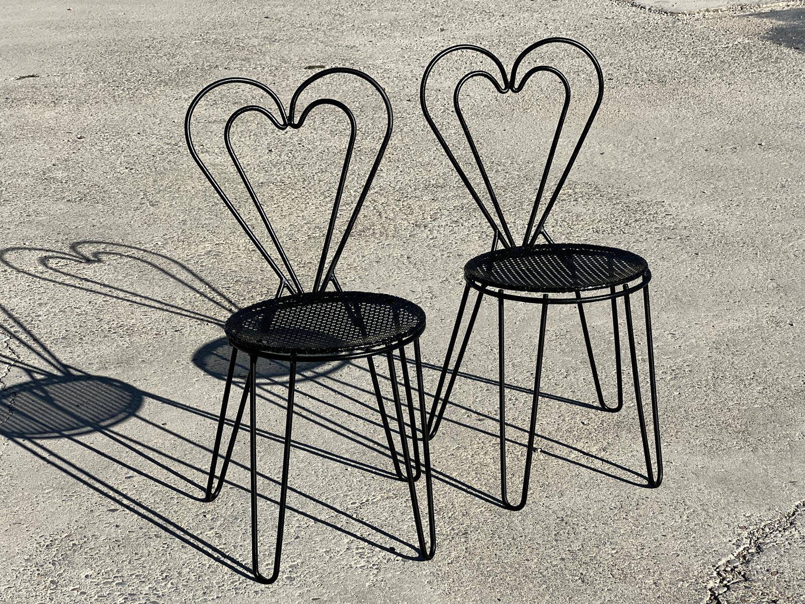 Mathieu Matégot wrought iron garden furniture, 1950