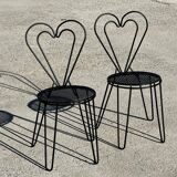 Mathieu Matégot wrought iron garden furniture, 1950