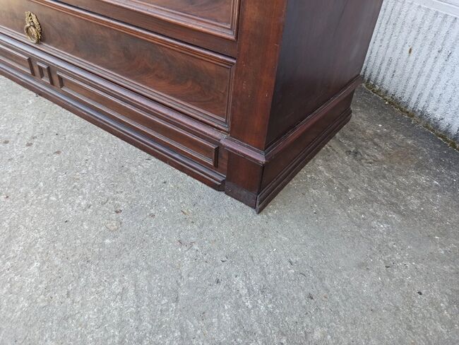 old dresser, white marble tray